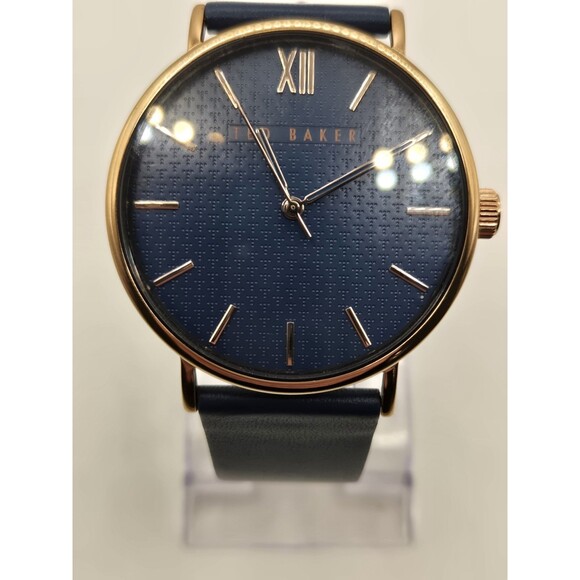 BKPPHS004 Ted Baker 42.5mm Phylipa Blue /Rose Gold Tone Watch. 8.5" Band - Picture 7 of 13